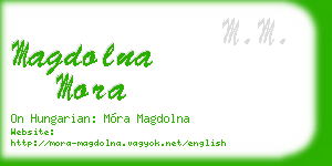 magdolna mora business card